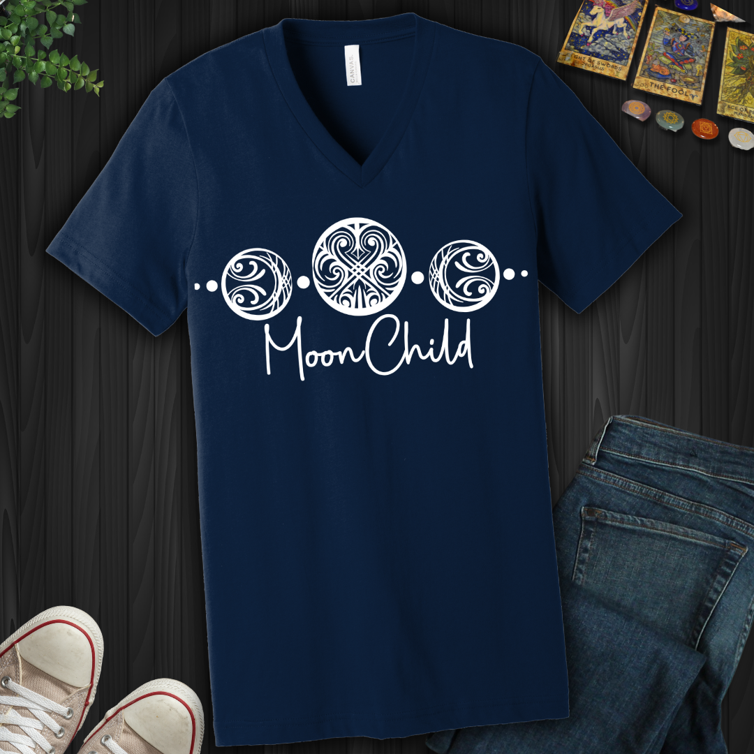 Triple Moon Goddess V-Neck Tee