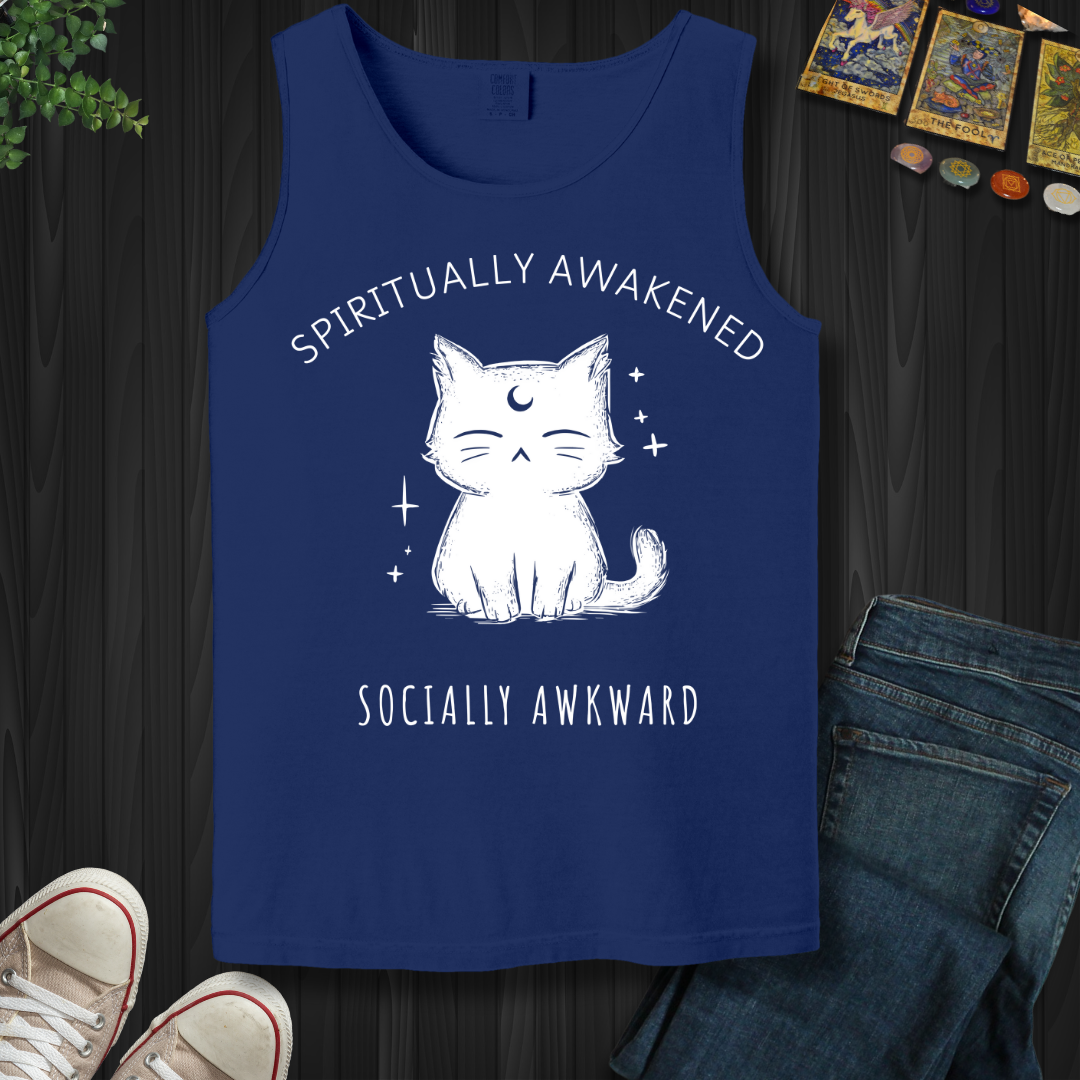 Spiritually Awakened, Socially Awkward Tank Top