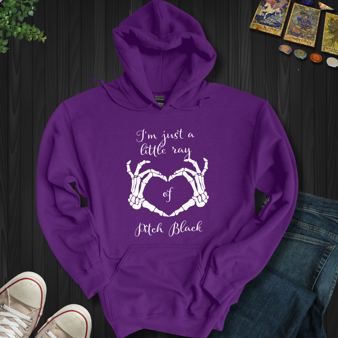 Little Ray Of Pitch Black Hooded Sweatshirt