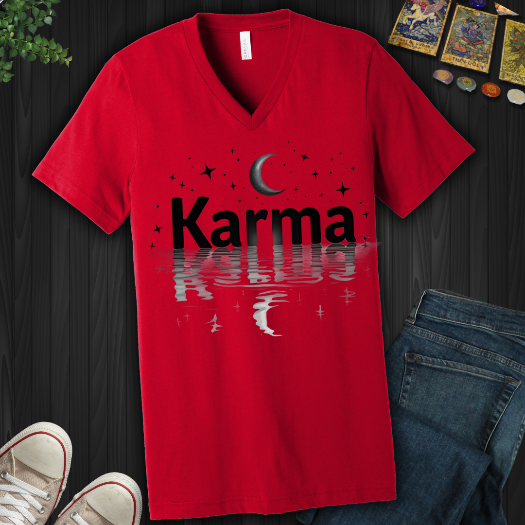 Reflective Karma V-Neck Tee