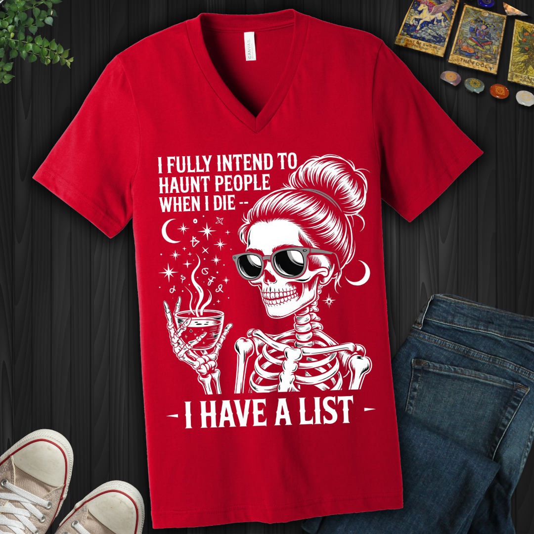 I Have A List  V-Neck Tee