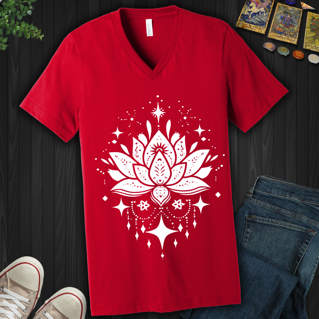 Celestial Lotus V-Neck Tee