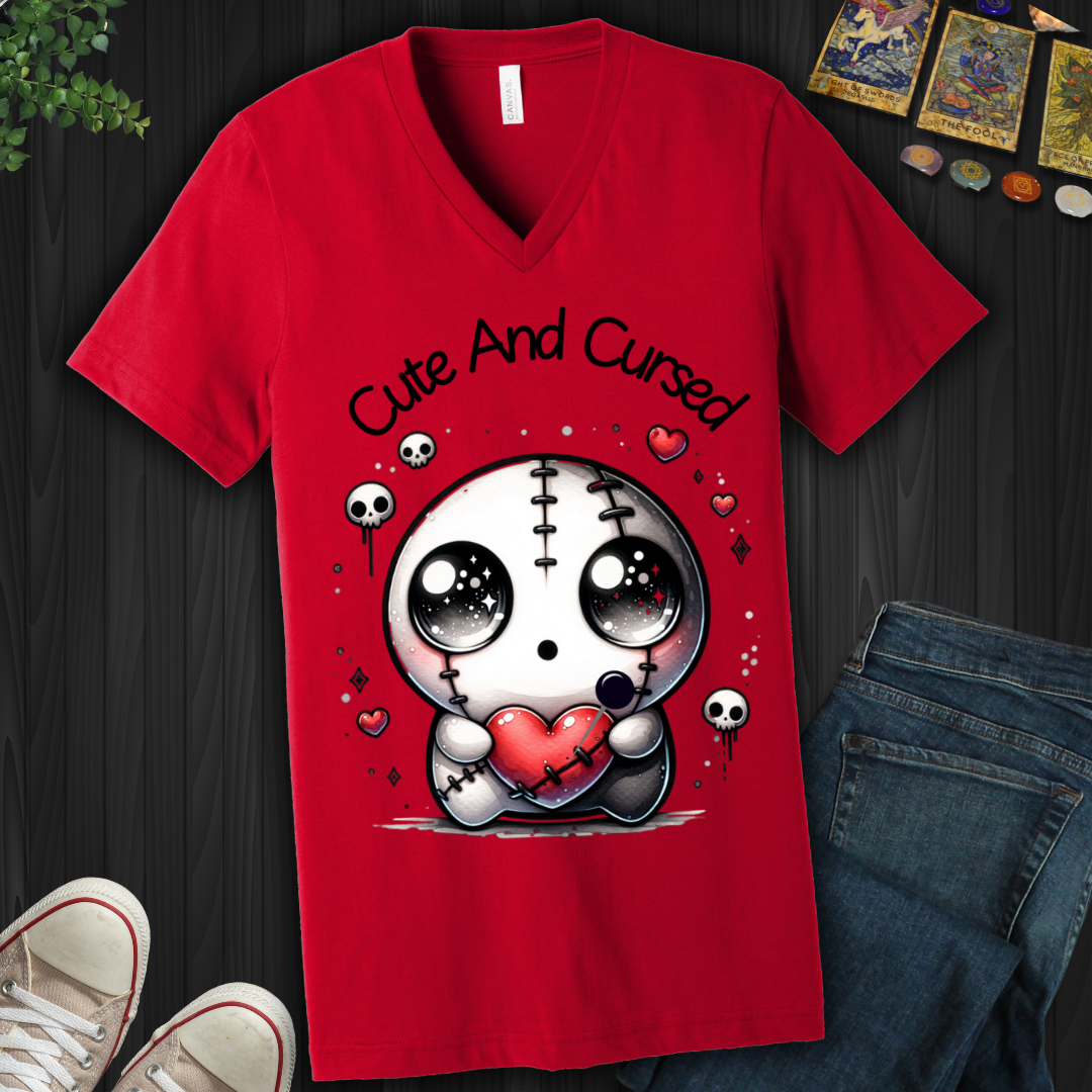 Cute And Cursed V-Neck Tee