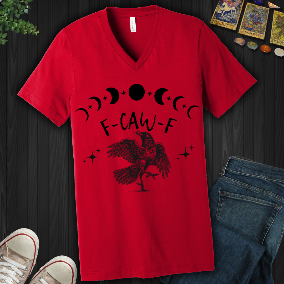 Gothically Yours: Raven in Rebellion V-Neck Tee