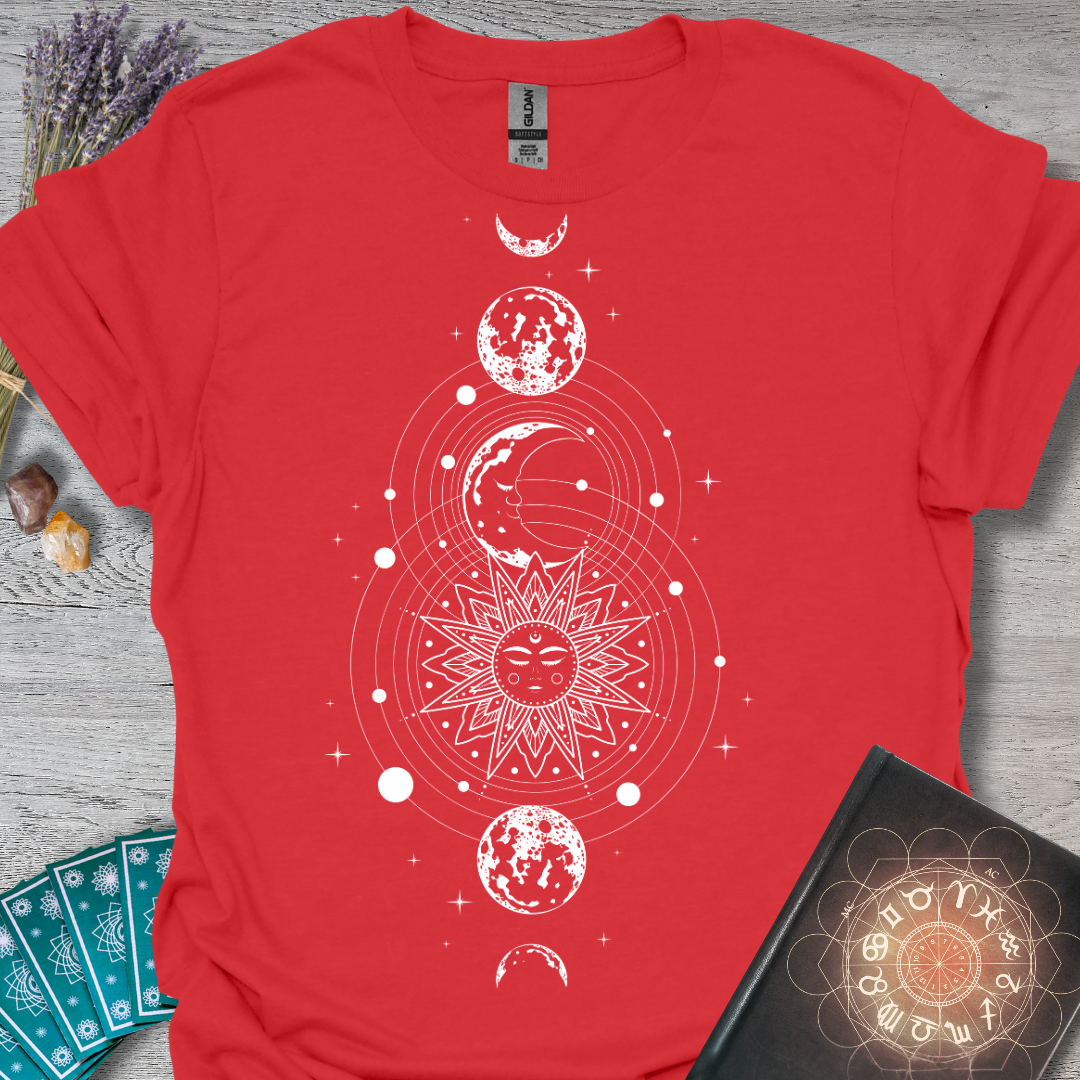 Solar Sun and Moon Phase T-Shirt