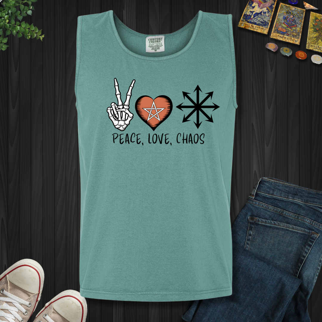 Peace, Love, &Chaos Tank Top