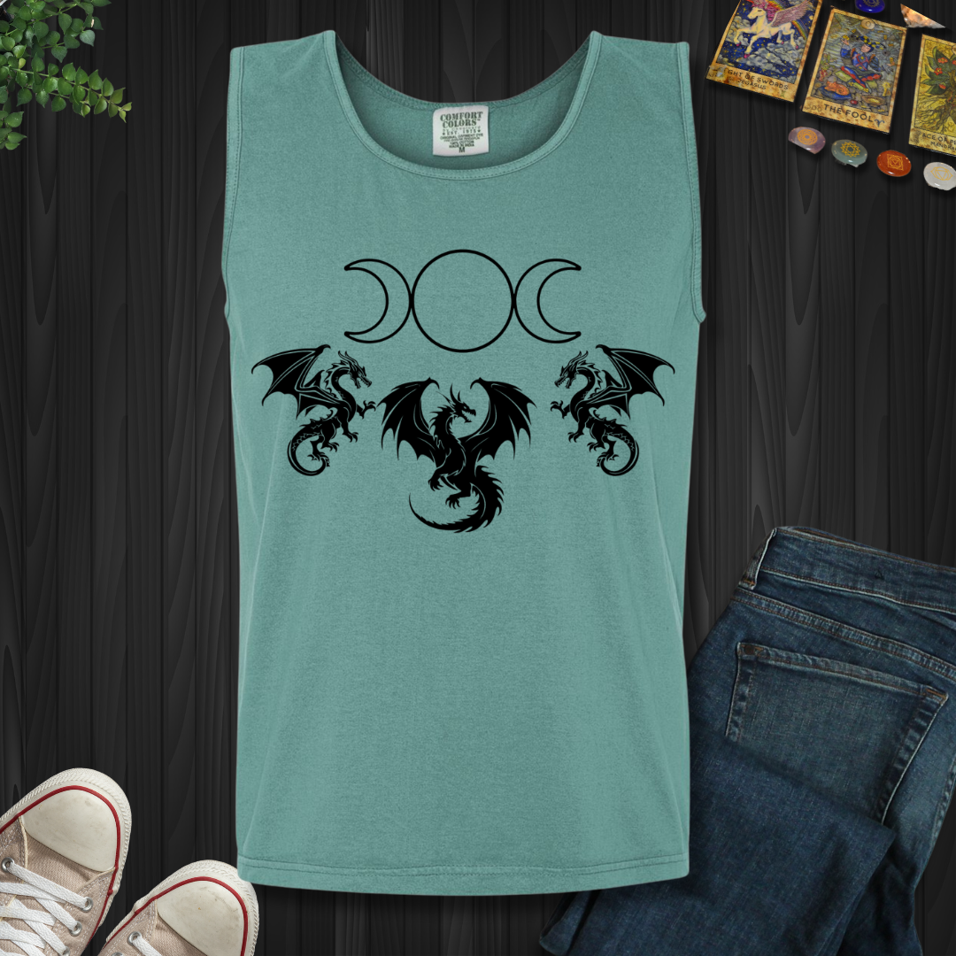 Triple Moon Dragon Tank Top
