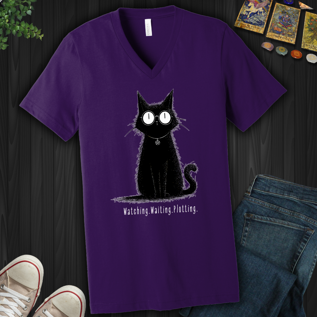 Watching. Waiting. Plotting V-Neck Tee
