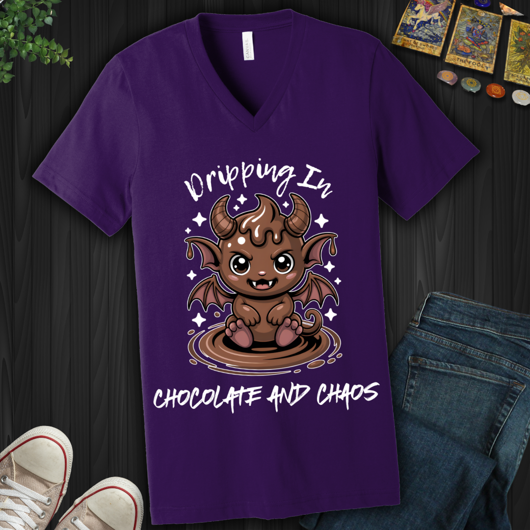 Dripping In Chocolate And Chaos V-Neck Tee