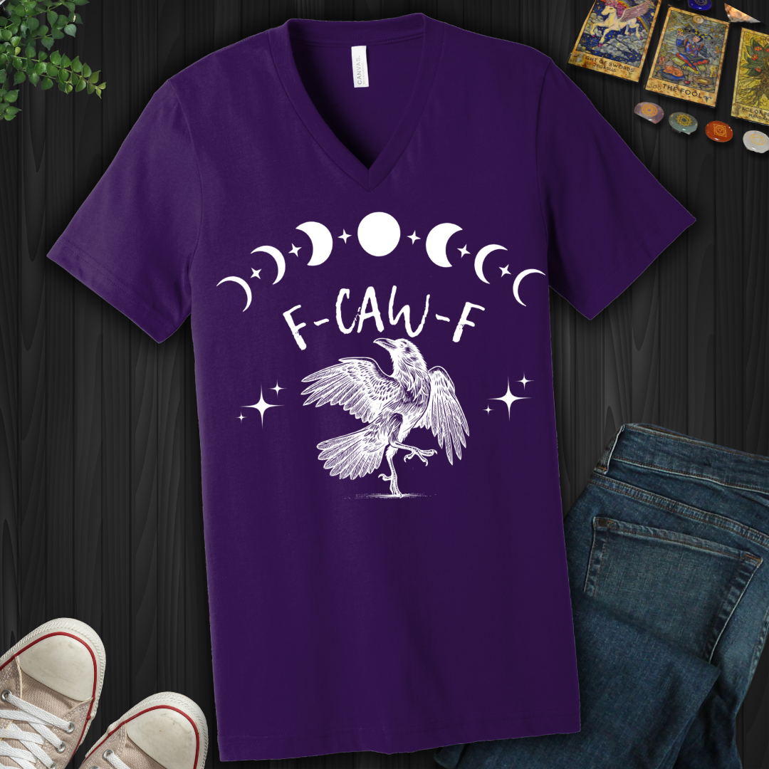 Gothically Yours: Raven in Rebellion V-Neck Tee