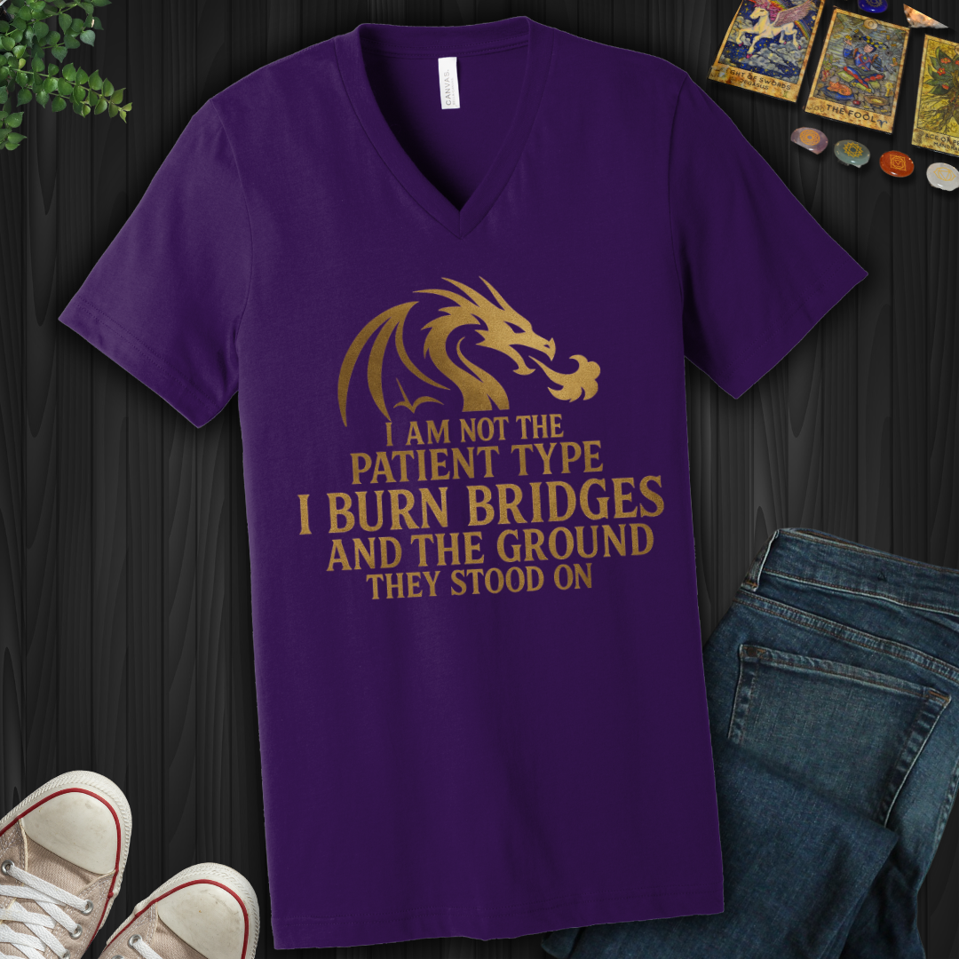 Burn Bridges V-Neck Tee