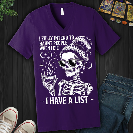 I Have A List  V-Neck Tee