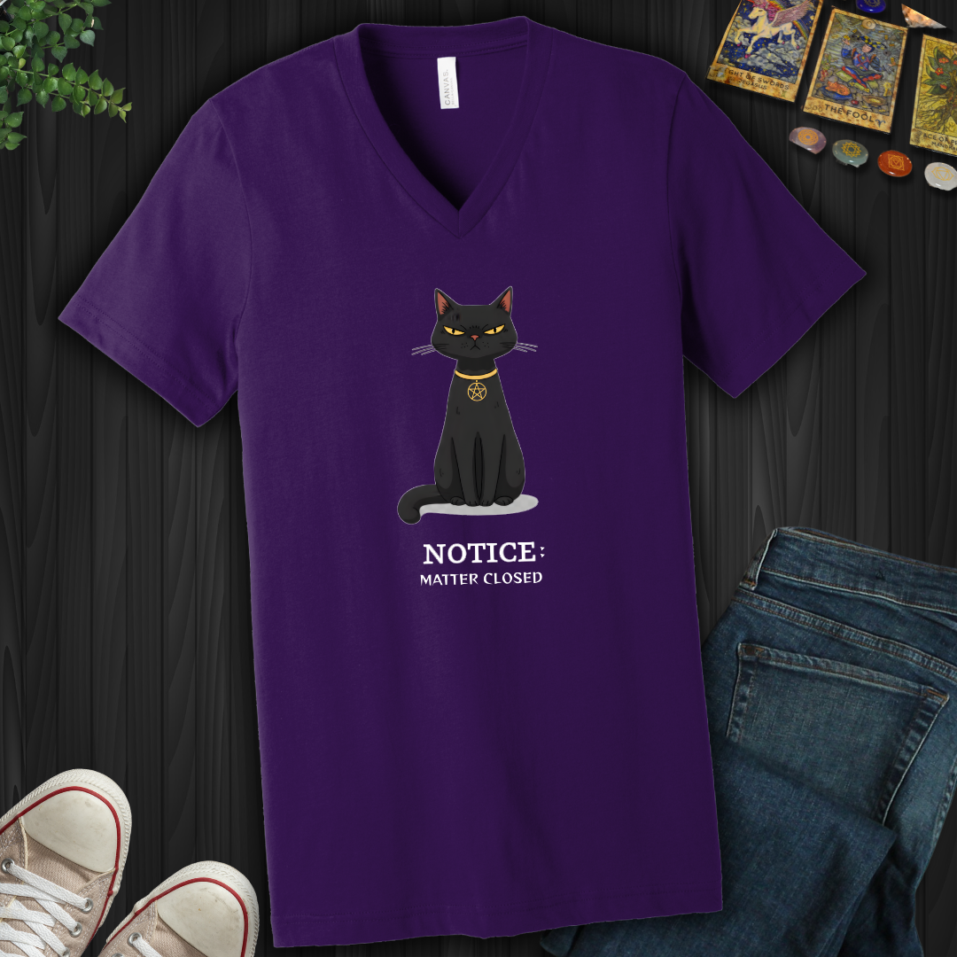Notice: Matter Closed V-Neck Tee