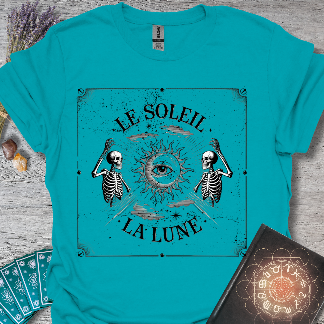 Vintage Retro Le Soleil & La Lune T-Shirt