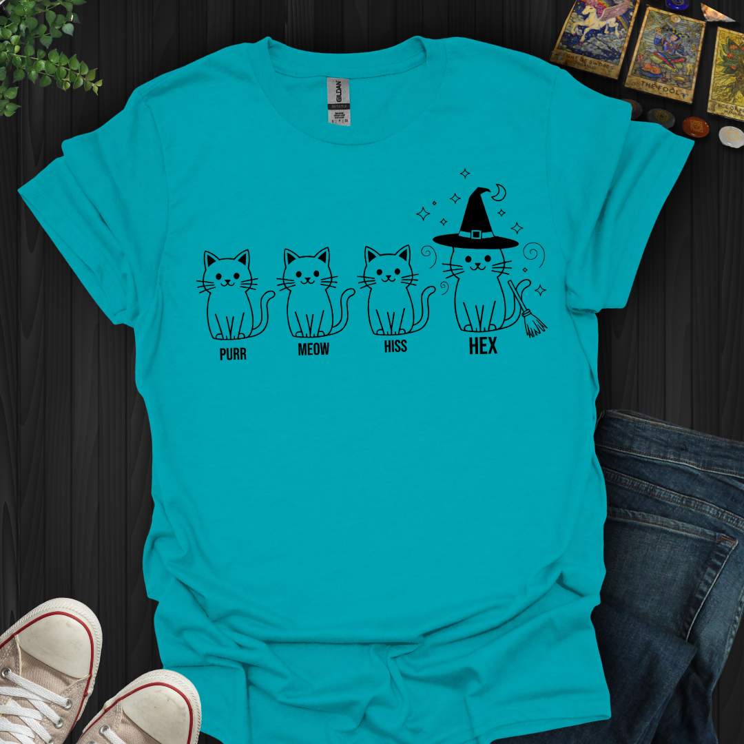 Purr,Meow,Hiss,Hex T-Shirt