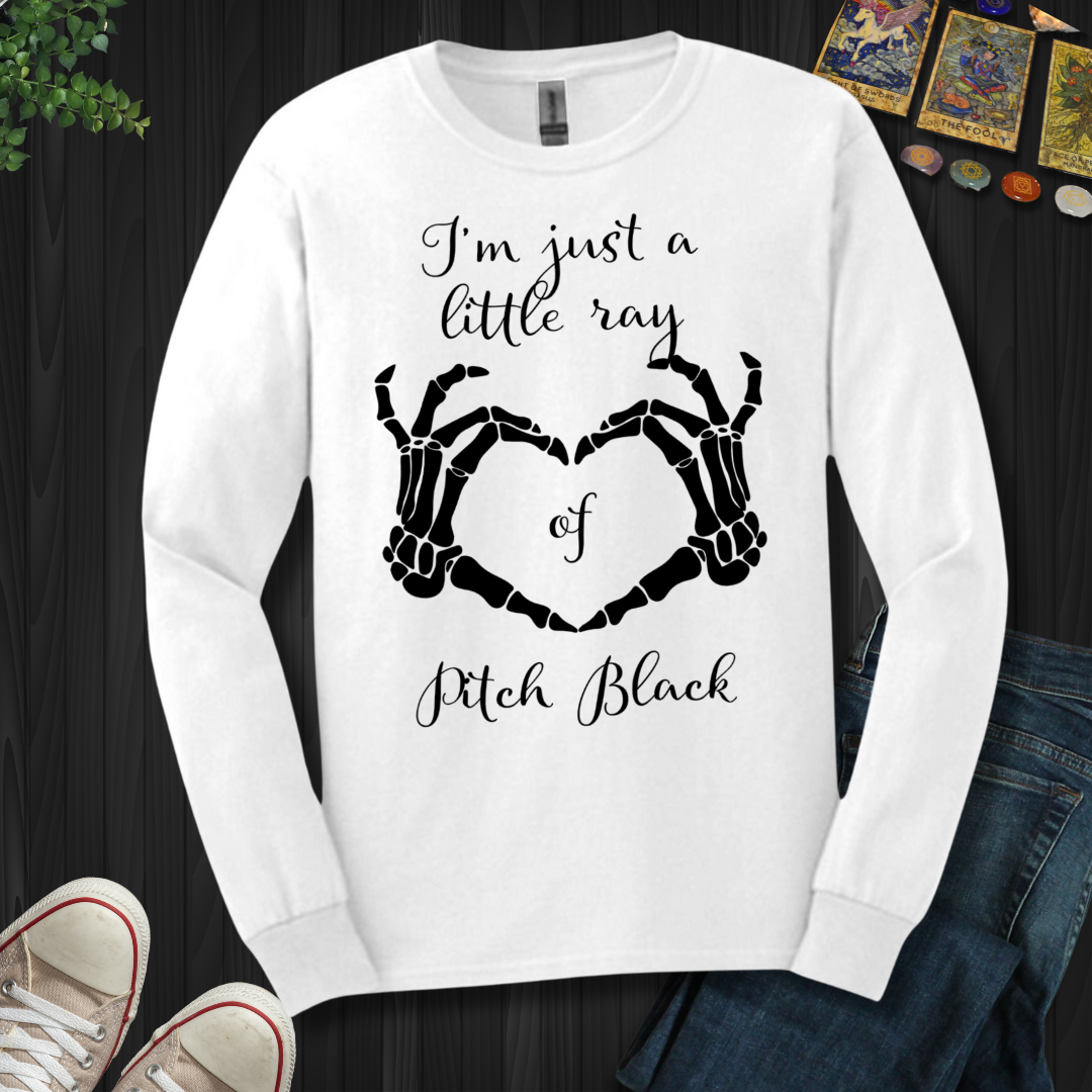 Little Ray Of Pitch Black Long Sleeve Tee