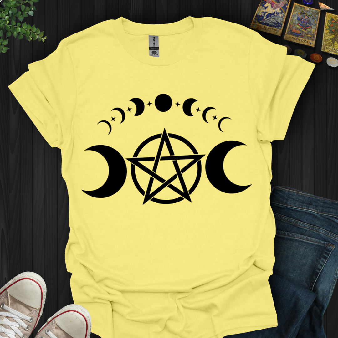 Pentagram Moon Phases T-Shirt