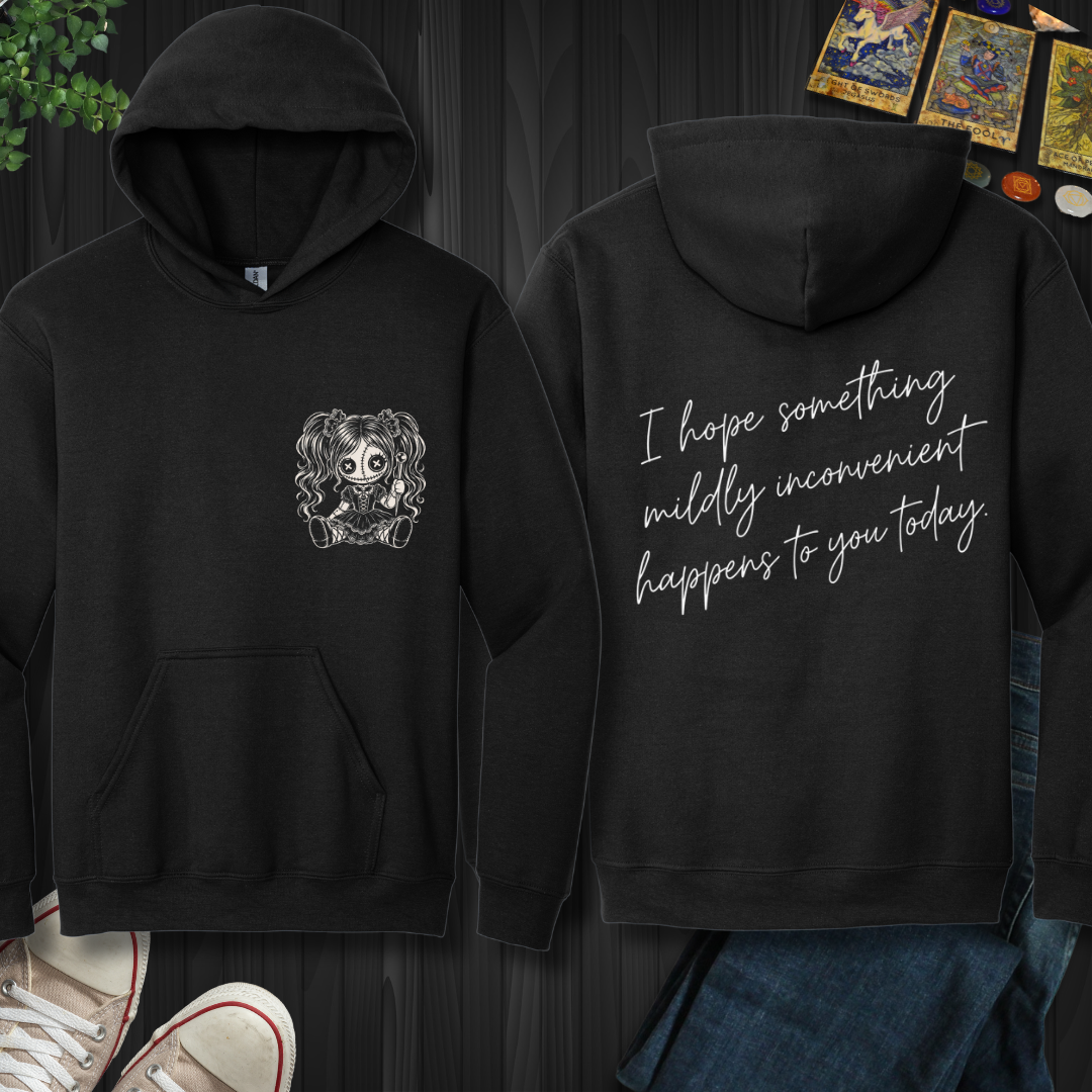 Something Mildly Inconvenient front and back Hooded Sweatshirt