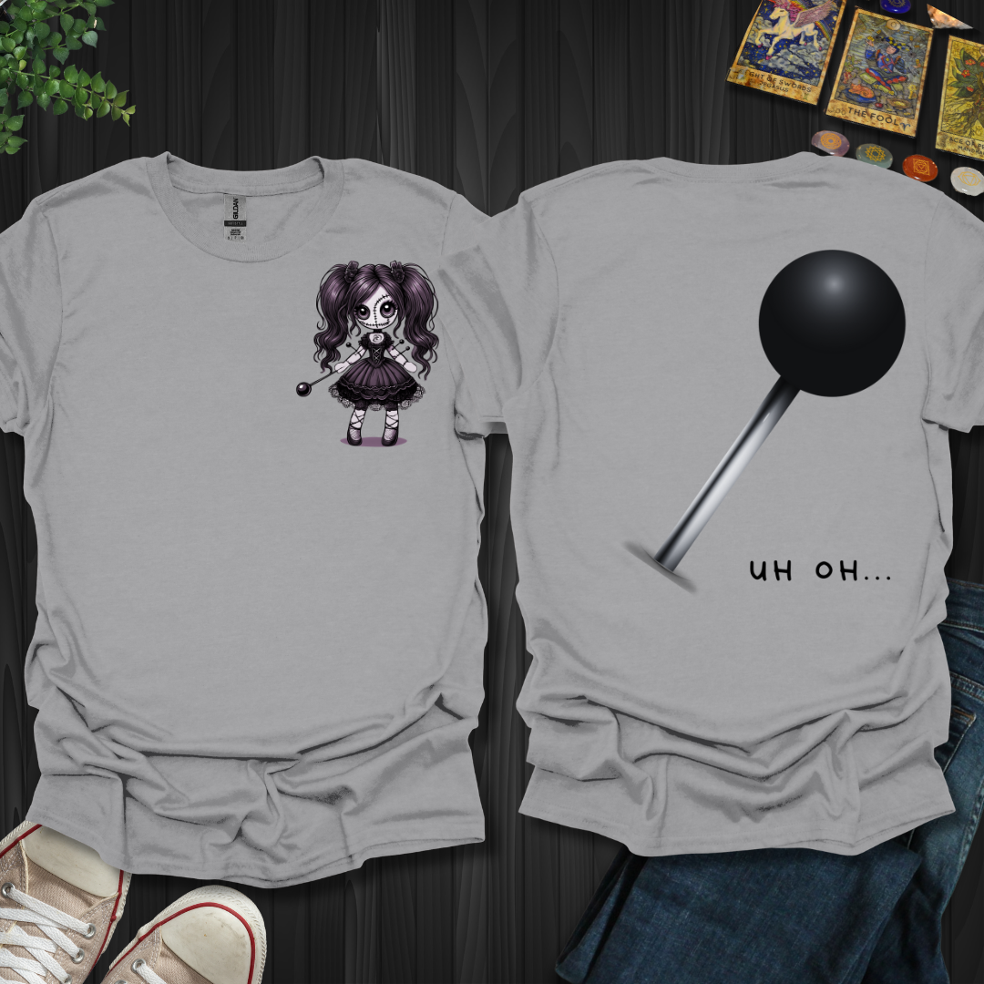 Uh Oh Voodoo Front and Back T-Shirt