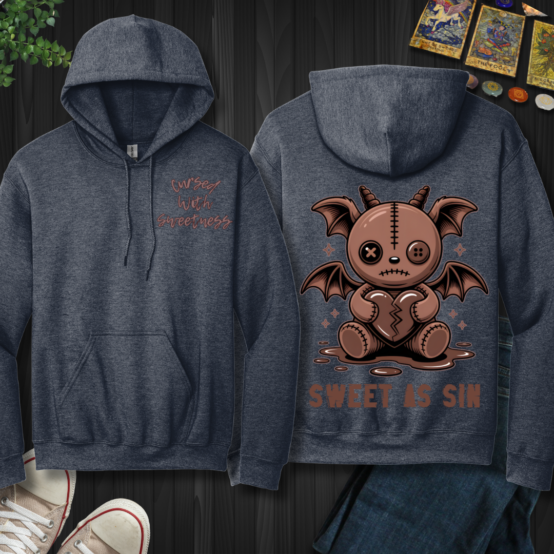 Cursed With Sweetness (front and back) Hooded Sweatshirt