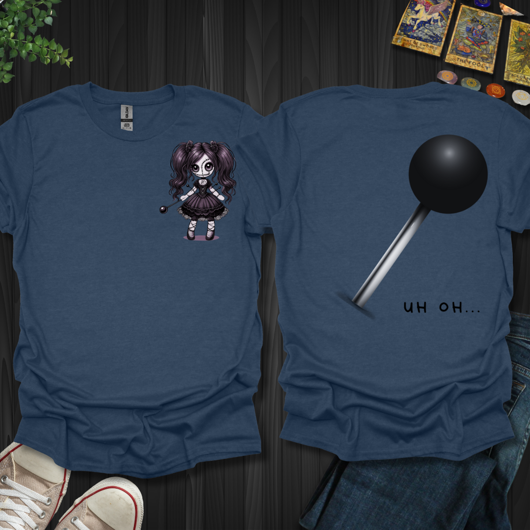 Uh Oh Voodoo Front and Back T-Shirt
