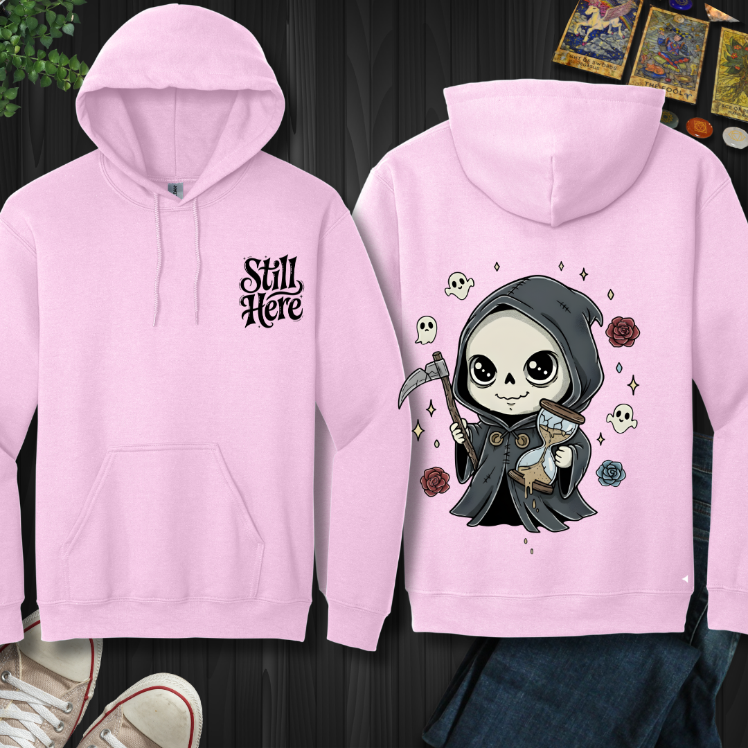 Still Here – Grim Reaper(front and back)Hooded Sweatshirt