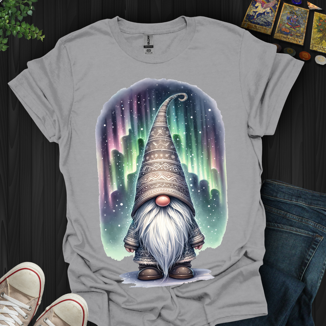 Aurora Borealis  Celestial  Gnome T-Shirt
