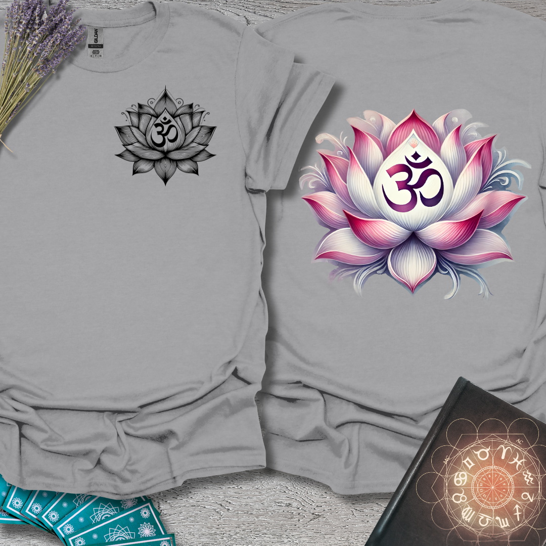 Om Lotus Front and Back T-Shirt