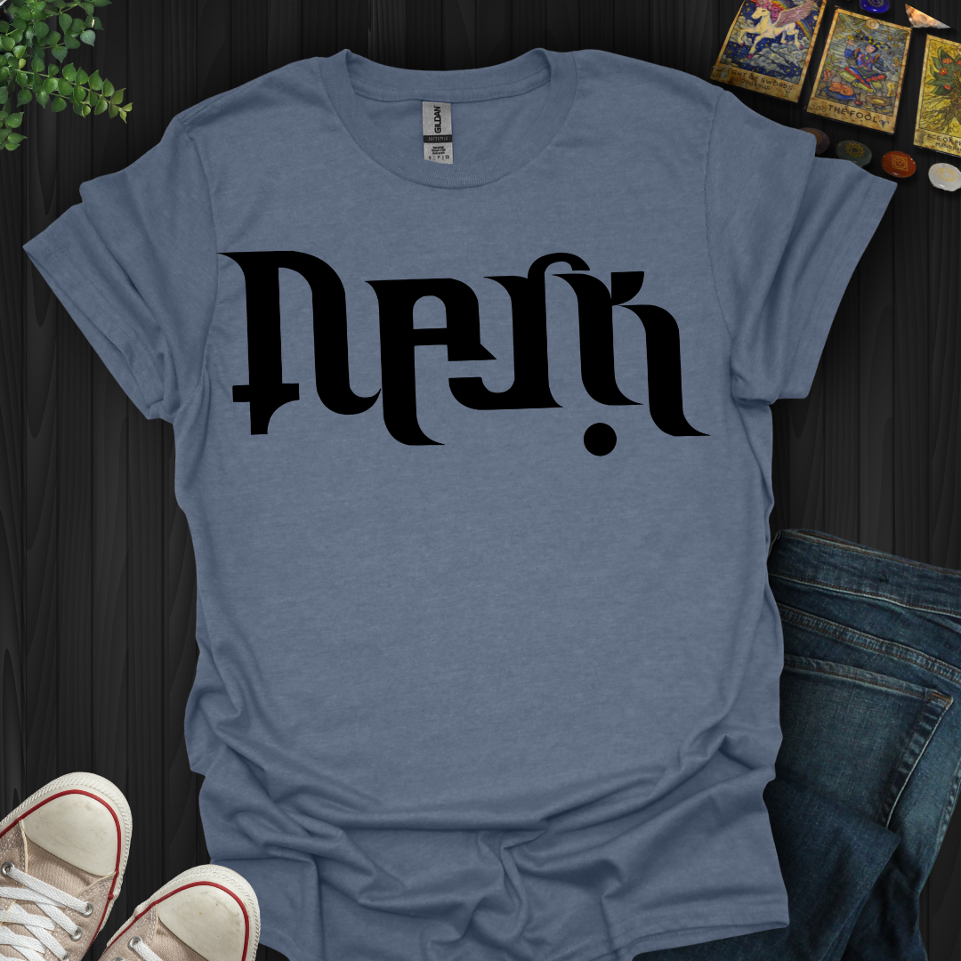 Dark & Light: Duality Mode Ambigram T-Shirt