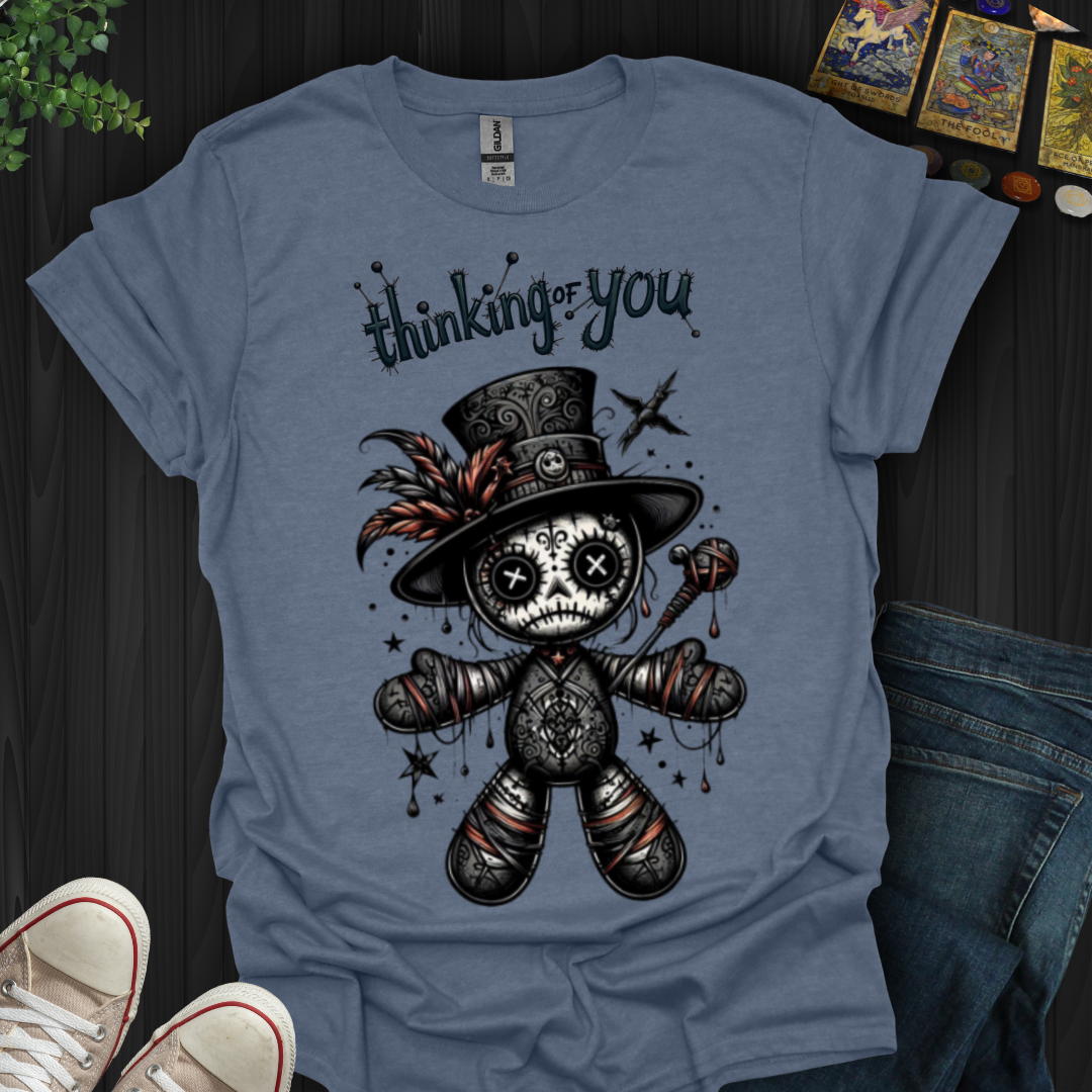 Thinking of You Voodoo Doll (front only) T-Shirt