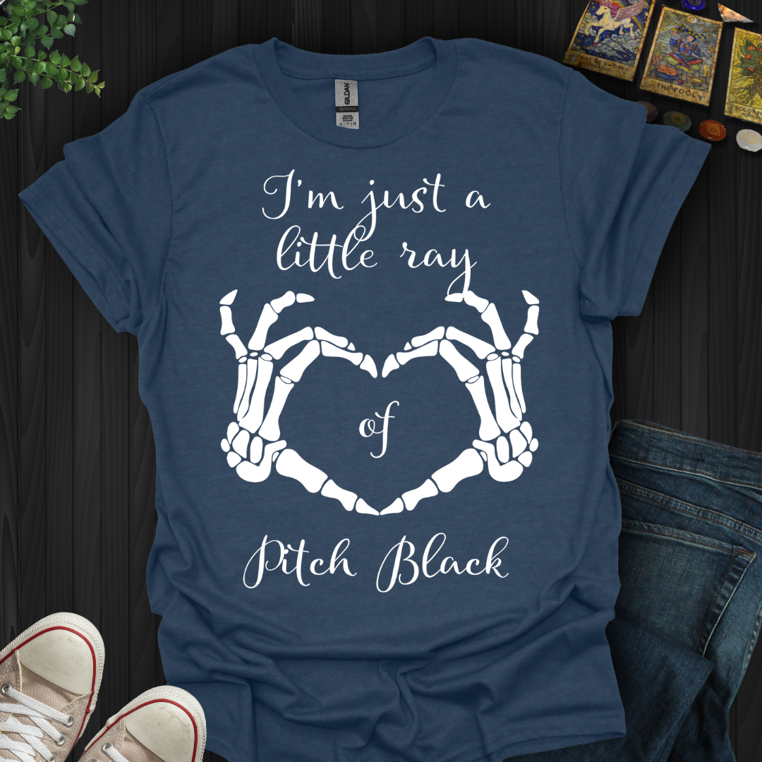 Little Ray Of Pitch Black (white) T-Shirt