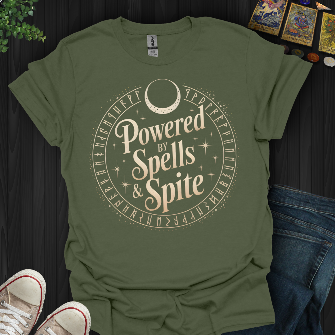 Powered By Spells And Spite T-Shirt