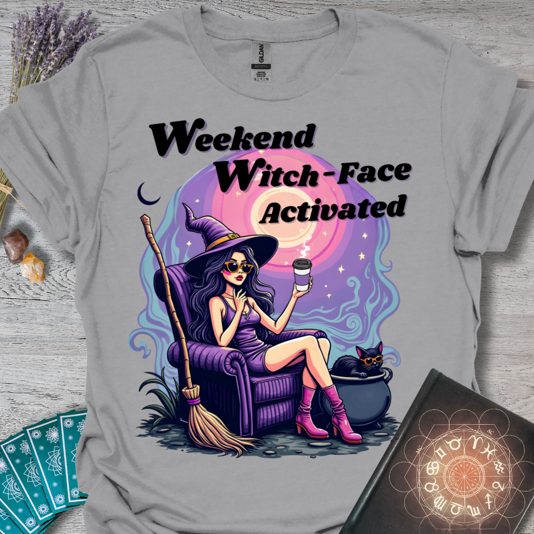 Weekend Witch-Face T-Shirt