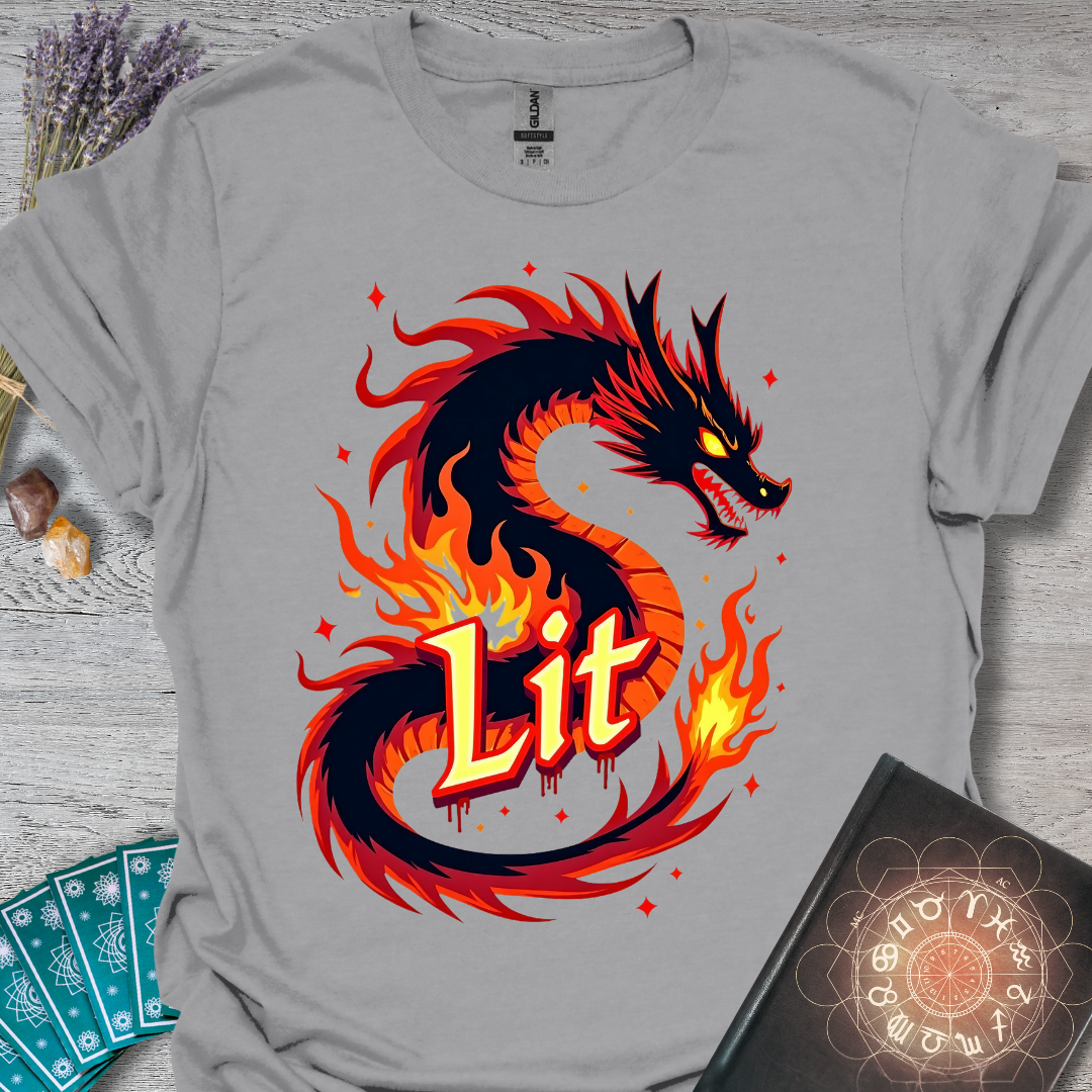 Lit Fire Dragon T-Shirt