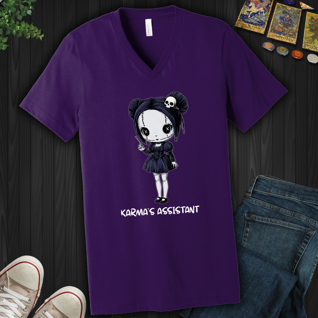 Karma's Assistant V-Neck Tee