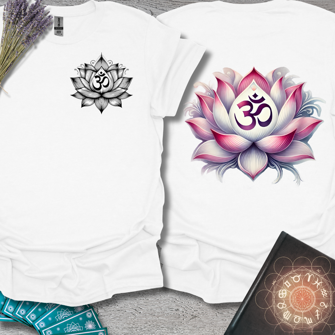 Om Lotus Front and Back T-Shirt