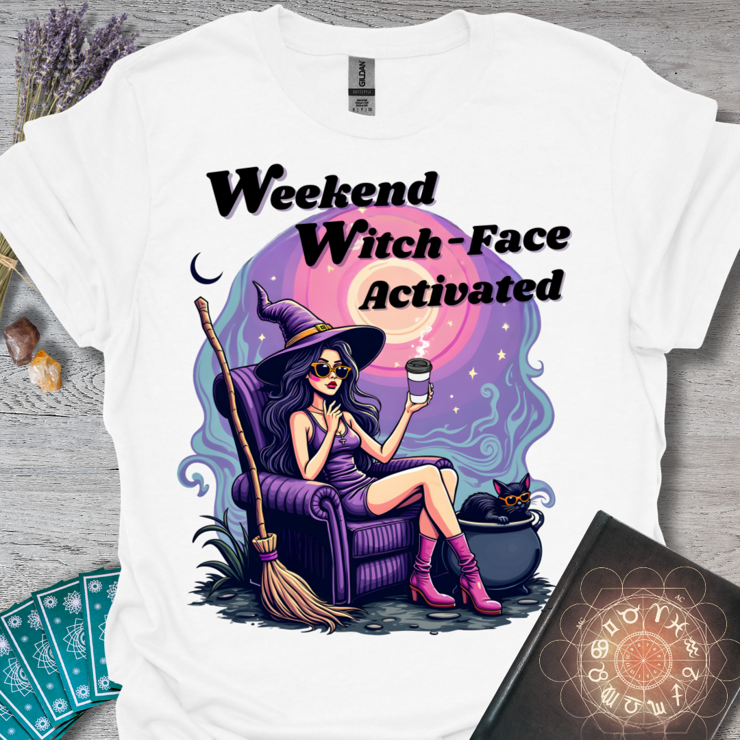 Weekend Witch-Face T-Shirt