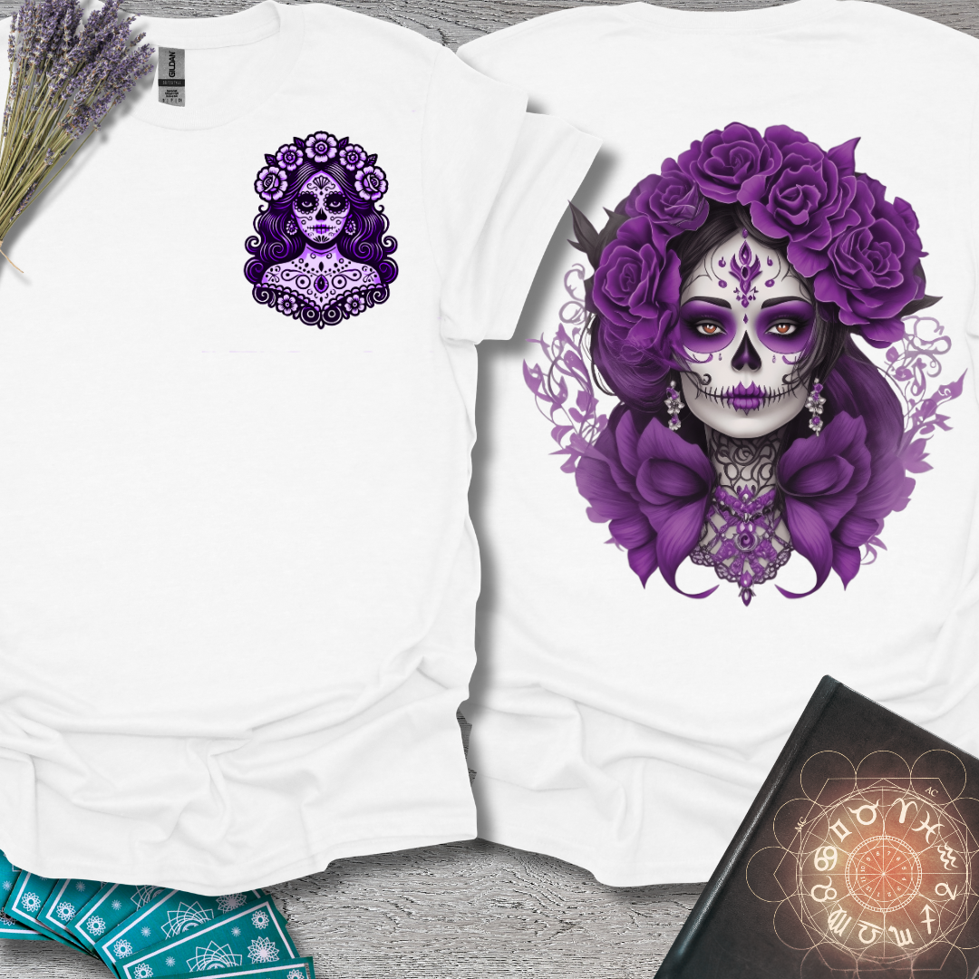 Purple Catrina Front and Back T-Shirt