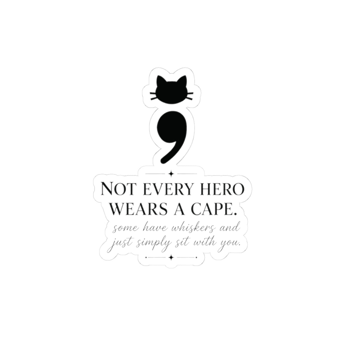 Cat Semi-Colon Sticker