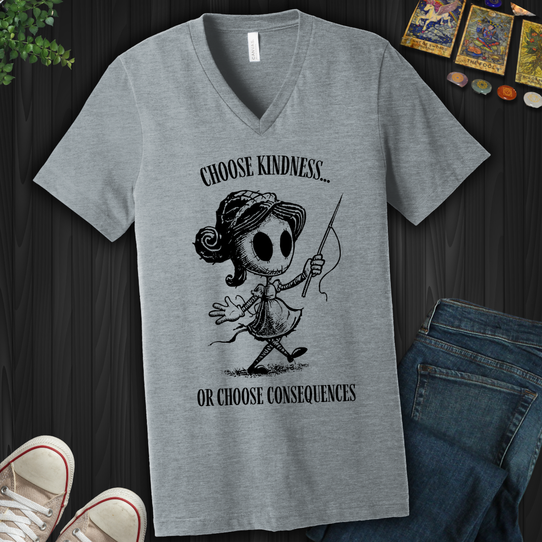 Kindness Or Consequences V-Neck Tee