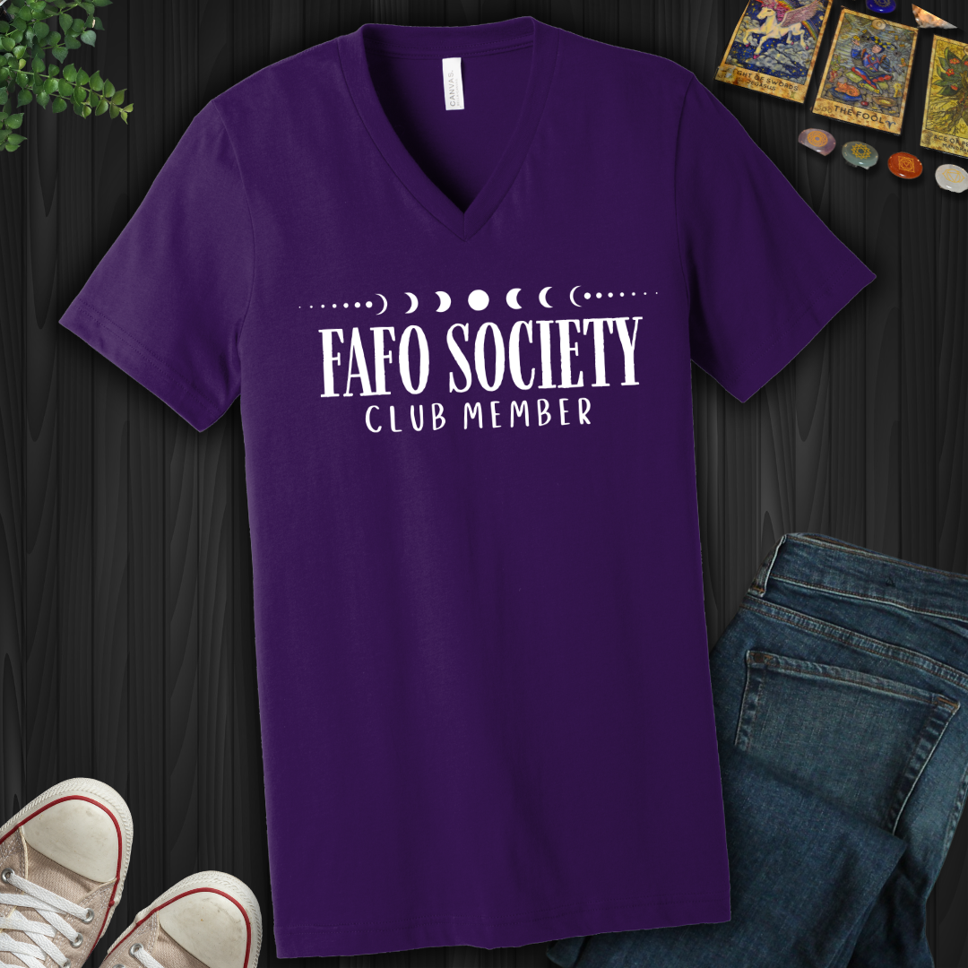 FAFO Society V-Neck Tee