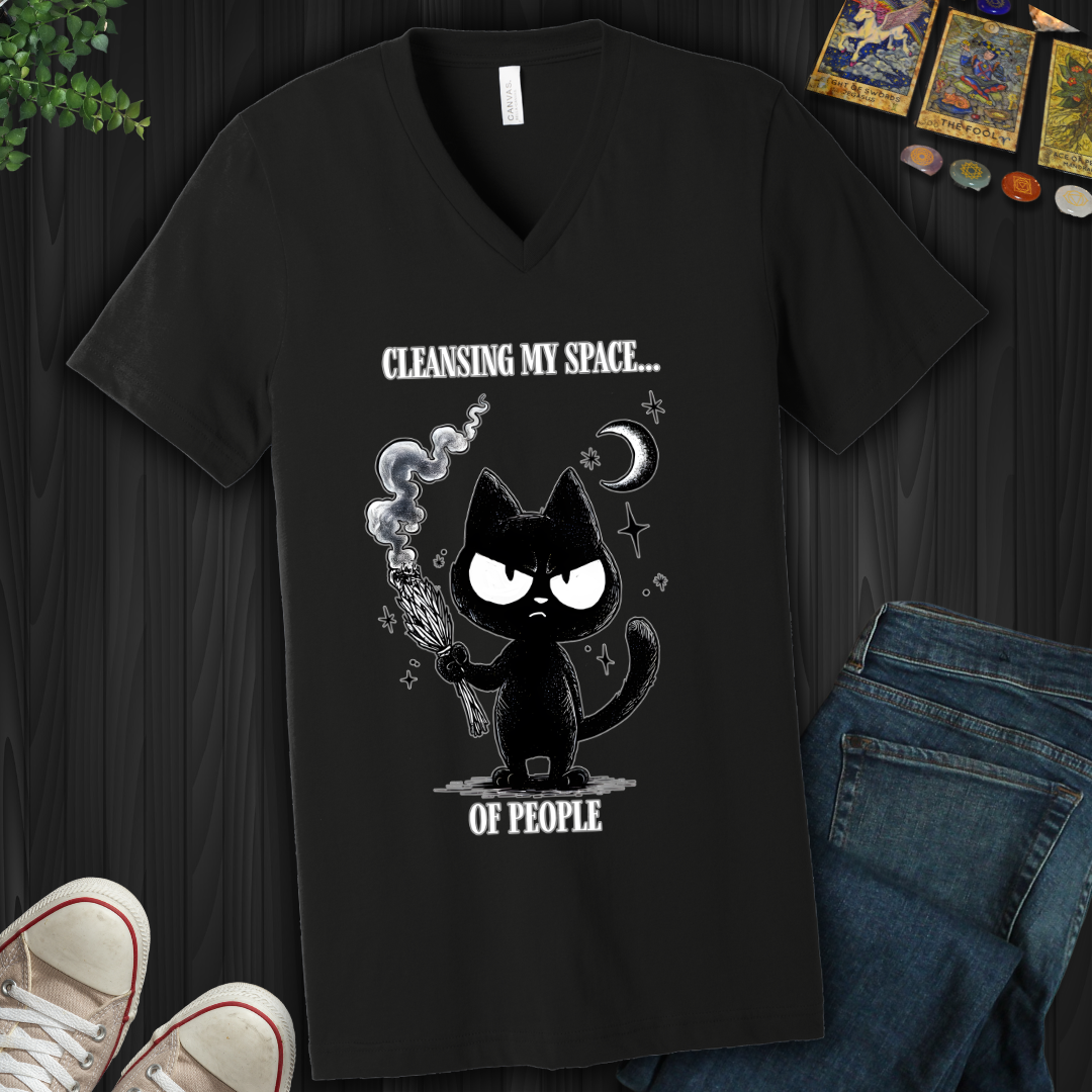 Cleansing My Space V-Neck Tee