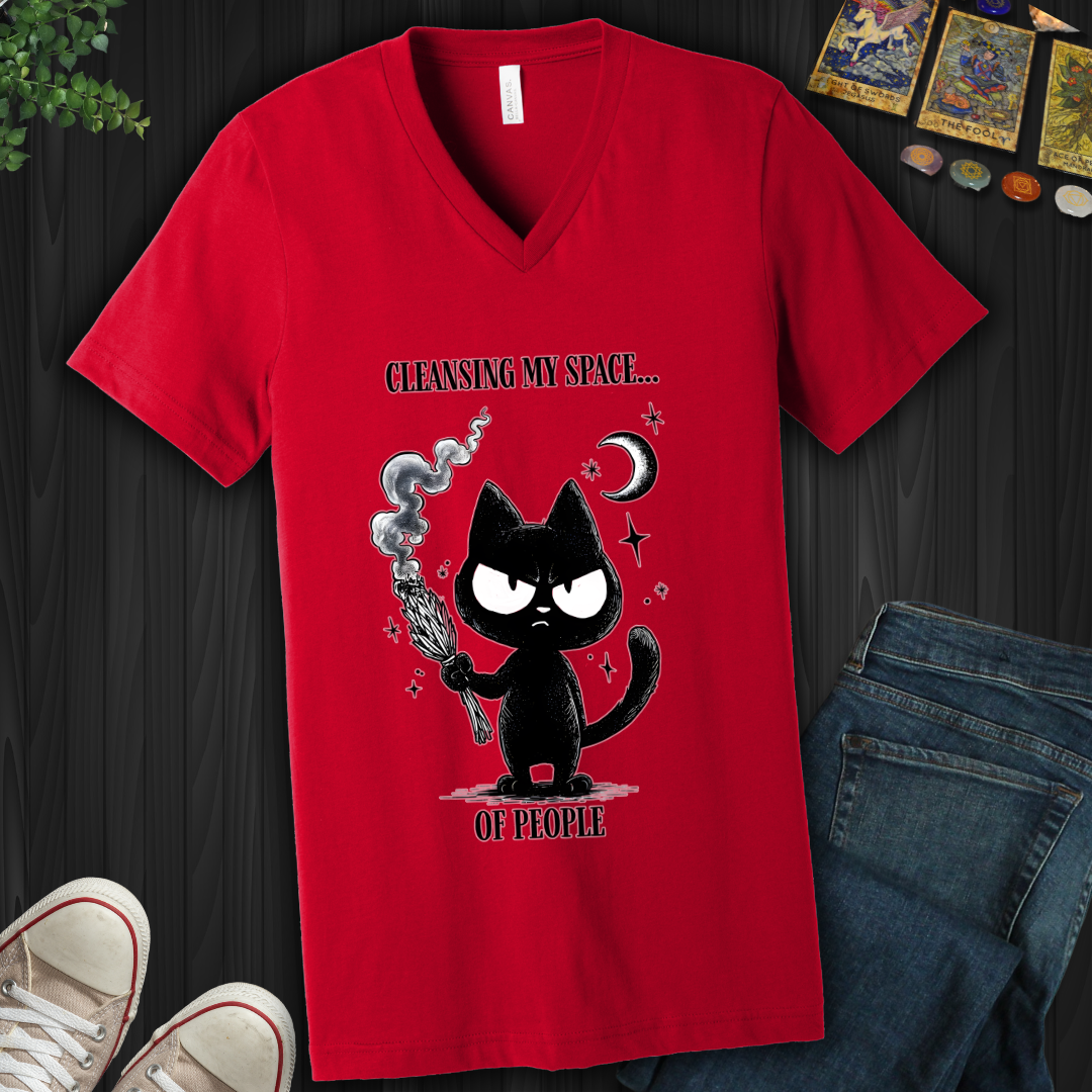 Cleansing My Space V-Neck Tee