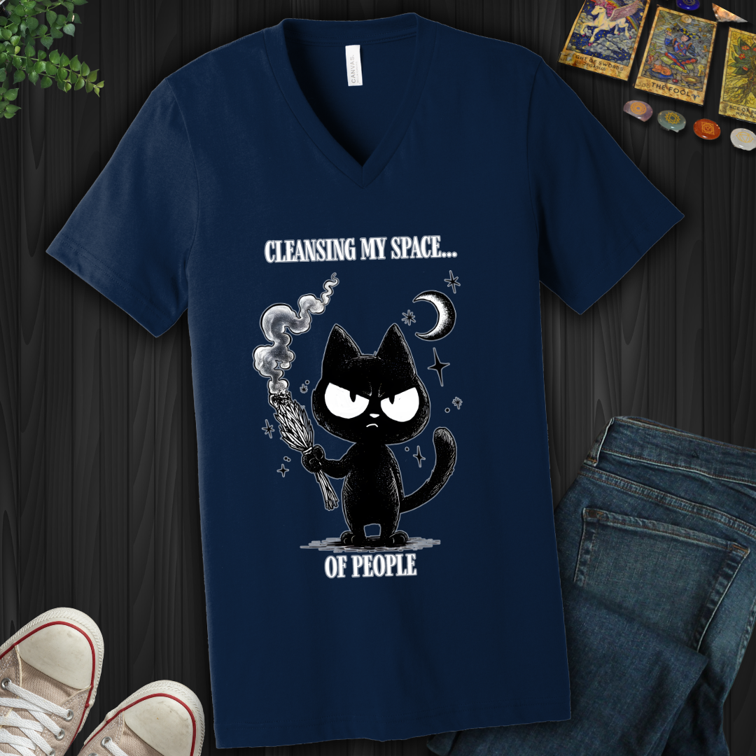 Cleansing My Space V-Neck Tee