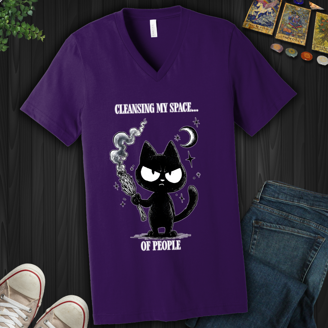 Cleansing My Space V-Neck Tee