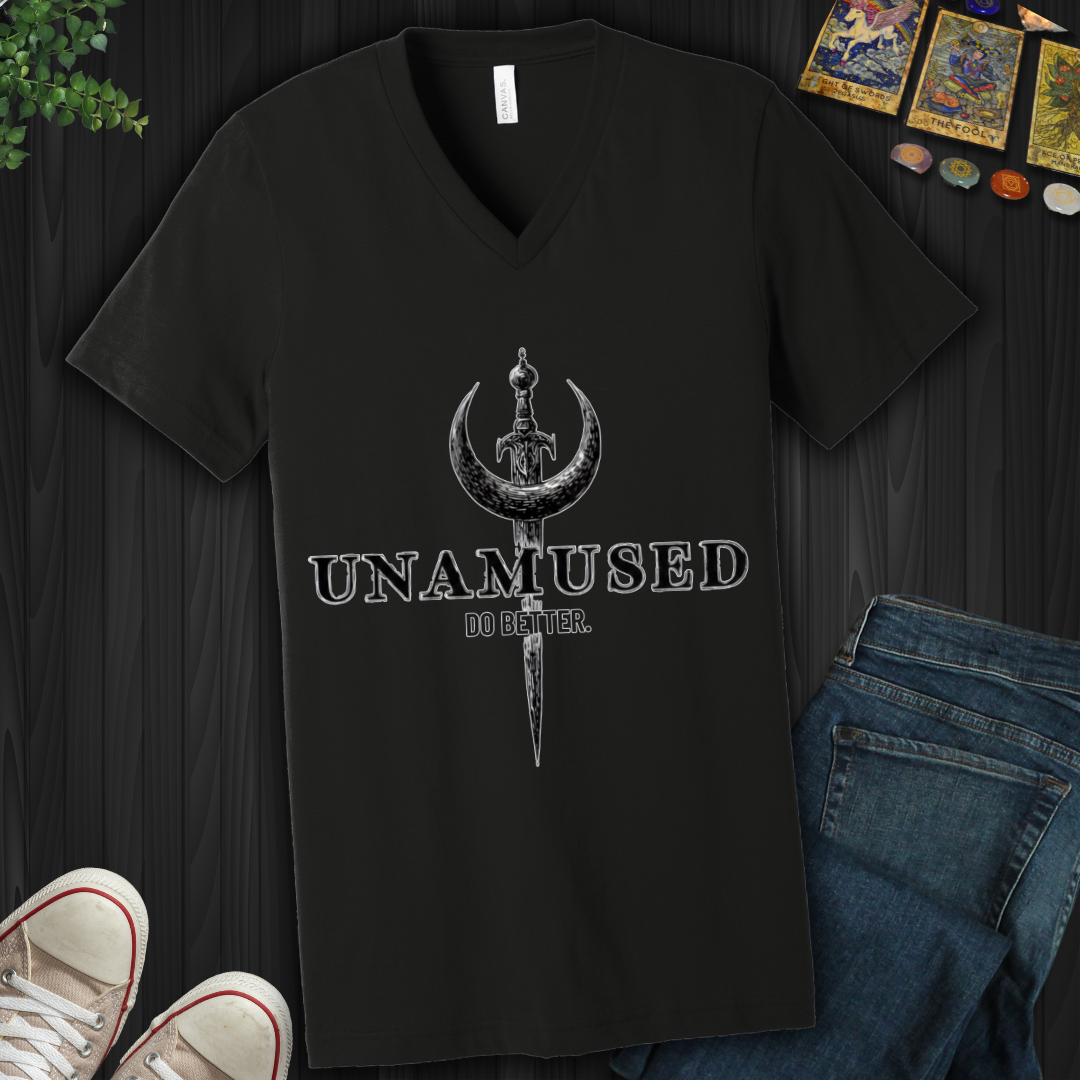 Completely Unamused V-Neck Tee