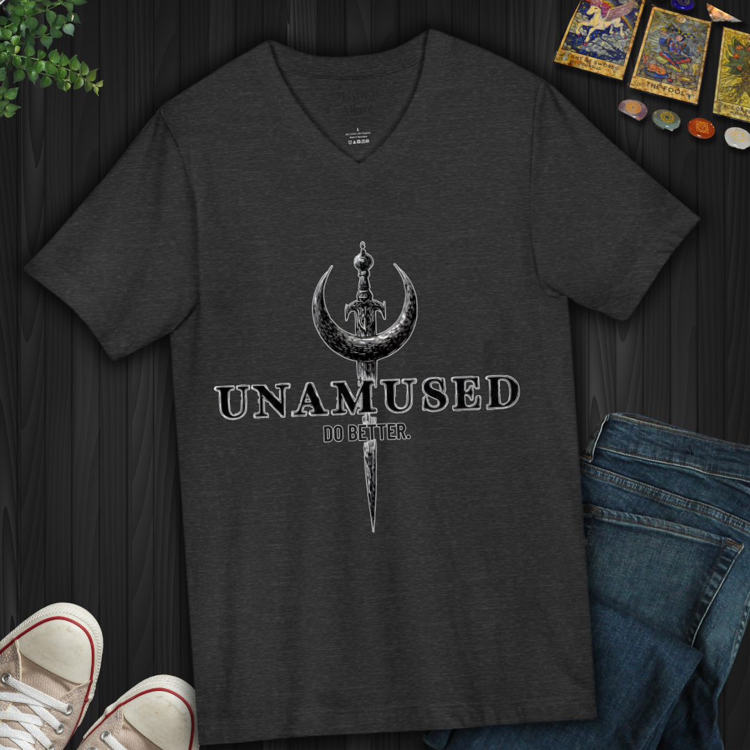 Completely Unamused V-Neck Tee