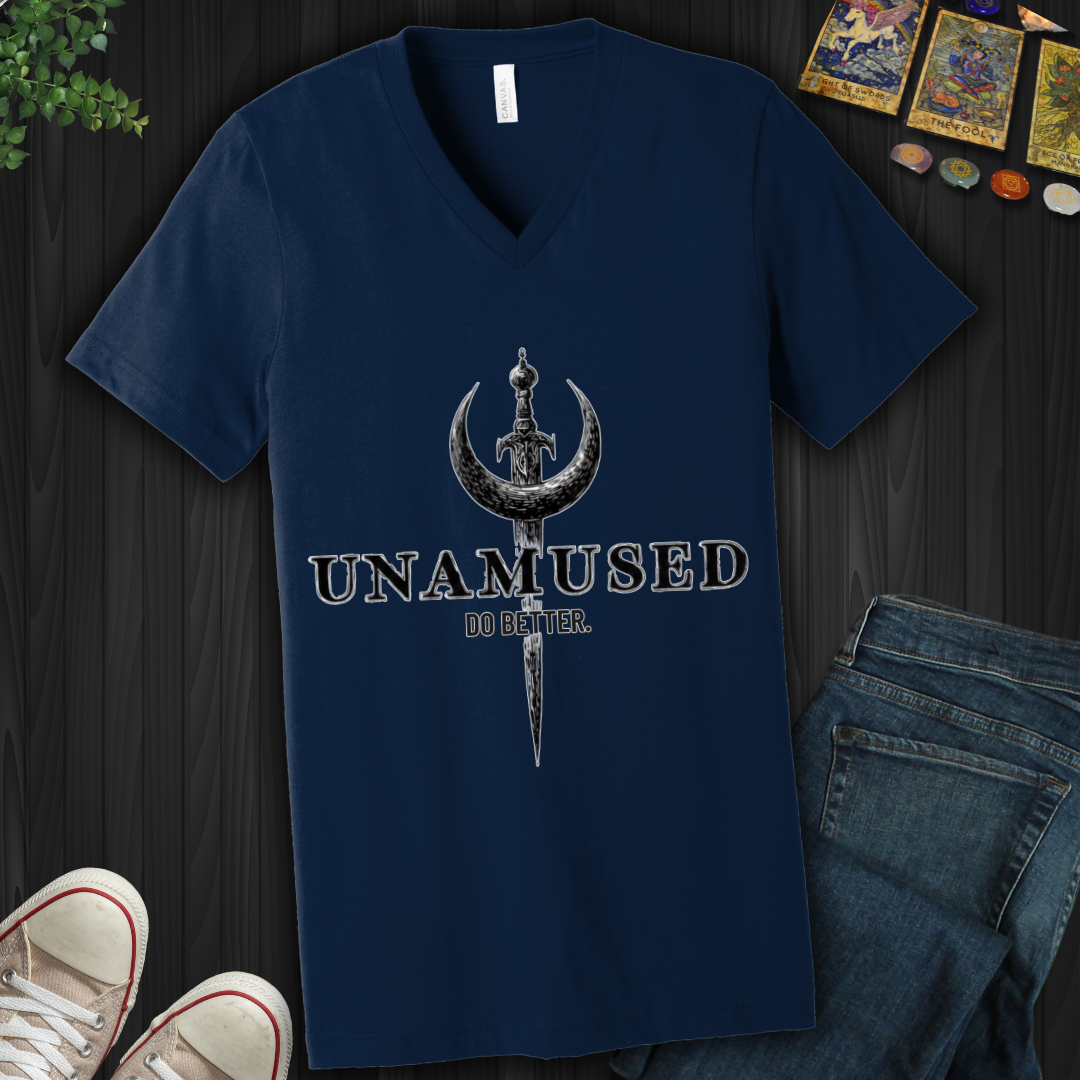 Completely Unamused V-Neck Tee