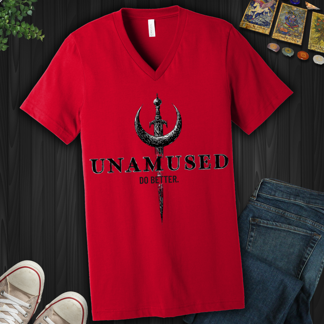 Completely Unamused V-Neck Tee