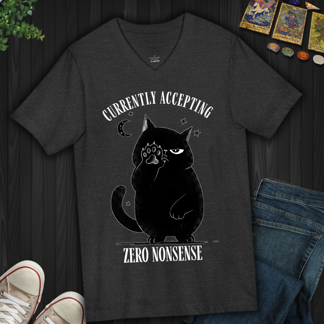 Currently Accepting Zero Nonsense V-Neck Tee